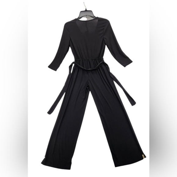 MSK Black wide leg Jumpsuit with 3/4 length sleeves - Picture 4 of 13